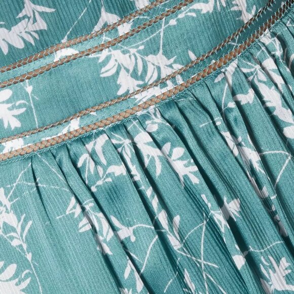 CLUB MONACO Josefienahh Floral Print Georgette Silk Dres Size 10 - Picture 5 of 12